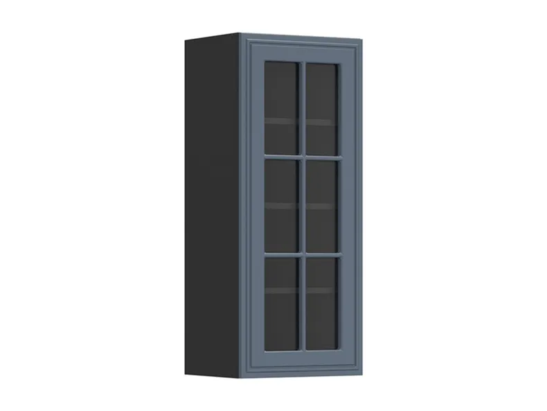 BRW Верхний кухонный шкаф Verdi 40 см левый с витриной mystic matt, черный/матовый FL_G_40/95_LV-CA/MIM фото №2