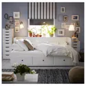 IKEA HEMNES ХЕМНЕС, кушетка, 3 шухляди, 2 матраци, білий, ОФЙЕЛЛ середньої жорсткості, 80x200 см фото thumb №4