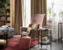 IKEA VEDBO ВЕДБУ, крісло із високою спинкою, Гарматний світло-рожевий 505.522.25 фото thumb №2