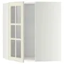 IKEA METOD МЕТОД, кутова настін шафа, полиці / скл двер, білий / БУДБІН кремово-білий, 68x80 см 593.949.86 фото