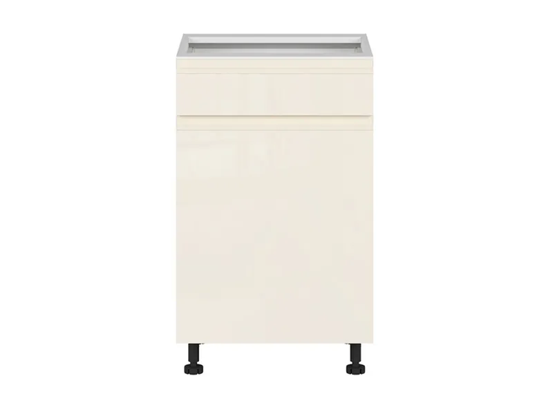 BRW Sole кухонный базовый шкаф 50 см левый с ящиками магнолия глянцевый, альпийский белый/магнолия глянец FH_D1S_50/82_L/SMB-BAL/XRAL0909005 фото №1