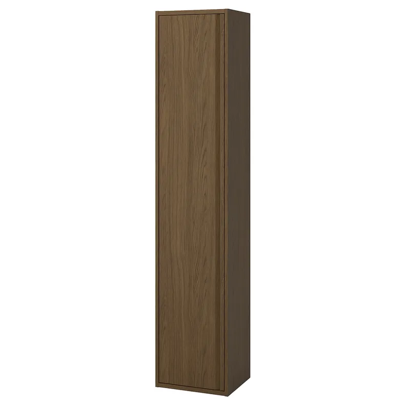 IKEA ÄNGSJÖN ЭНГШЁН, высокий шкаф с дверцей, коричневая имитация дуб, 40x35x195 см 605.350.80 фото №1