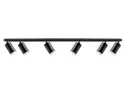 BRW Потолочный/настенный светильник Turin 6-позиционный спот алюминий черный 093316 фото thumb №1