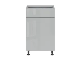 BRW Top Line кухонный базовый шкаф 50 см левый с ящиком серый глянцевый, серый гранола/серый глянец TV_D1S_50/82_L/SMB-SZG/SP фото