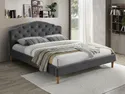 Кровать двуспальная бархатная SIGNAL CHLOE VELVET, Bluvel 14 - серый, 160x200 см фото thumb №2