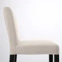 IKEA BERGMUND БЕРГМУНД, барний стілець зі спинкою, чорний / бежевий галантерейний, 62 см 193.881.81 фото thumb №6