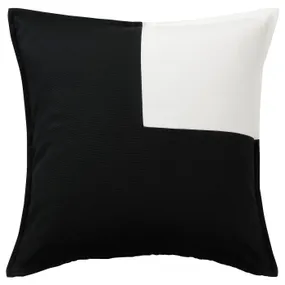 IKEA TOSSDAN ТОССДАН, чехол на подушку, белый / черный, 50x50 см 705.638.26 фото