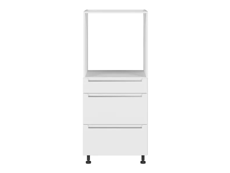 BRW Кухонный шкаф для встроенного духового шкафа Iris 60 см с ящиками бесшумного закрывания белый суперматовый, альпийский белый/ белый суперматовый FB_DPS_60/143_2STB/STB-BAL/BISM фото №1