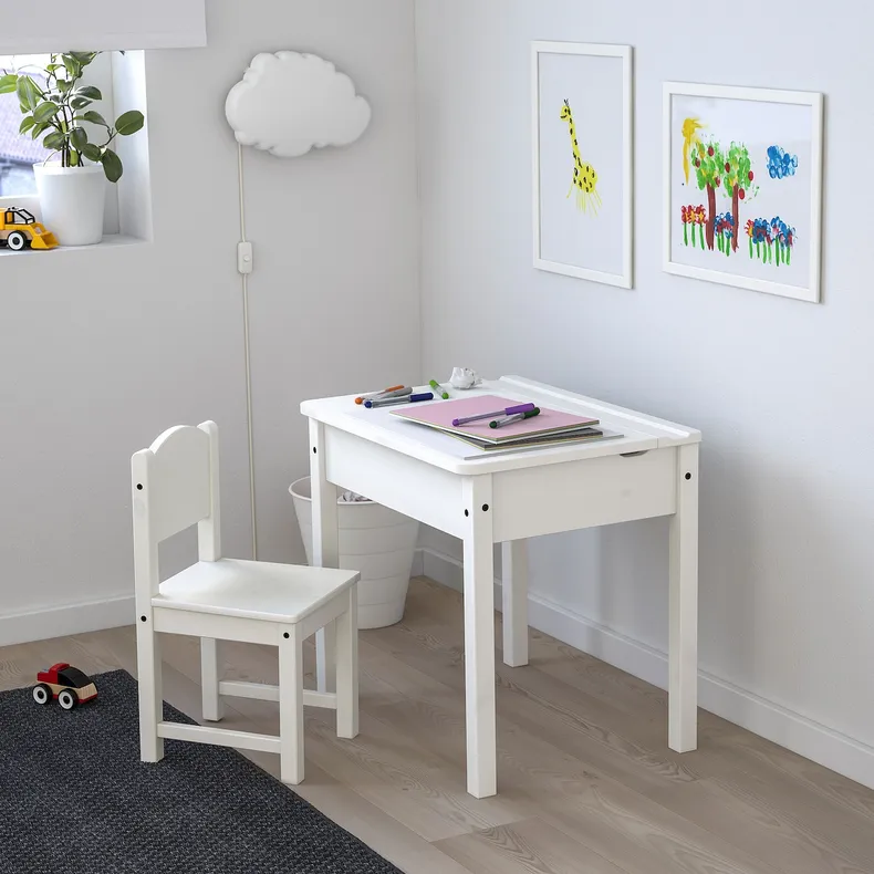 IKEA SUNDVIK СУНДВИК, стол с отделением для хранения, белый, 60x45 см 402.017.37 фото №3