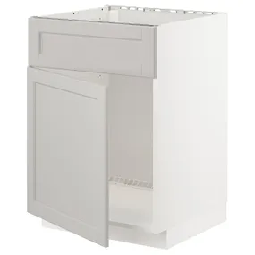 IKEA METOD МЕТОД, шкаф под мойку / дверь / фасад, белый / светло-серый, 60x60 см 694.584.78 фото