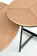 Журнальный стол круглый HALMAR KARIDA S, 45x45 см, дерево: дуб натуральный/каркас из металла: черный фото thumb №12