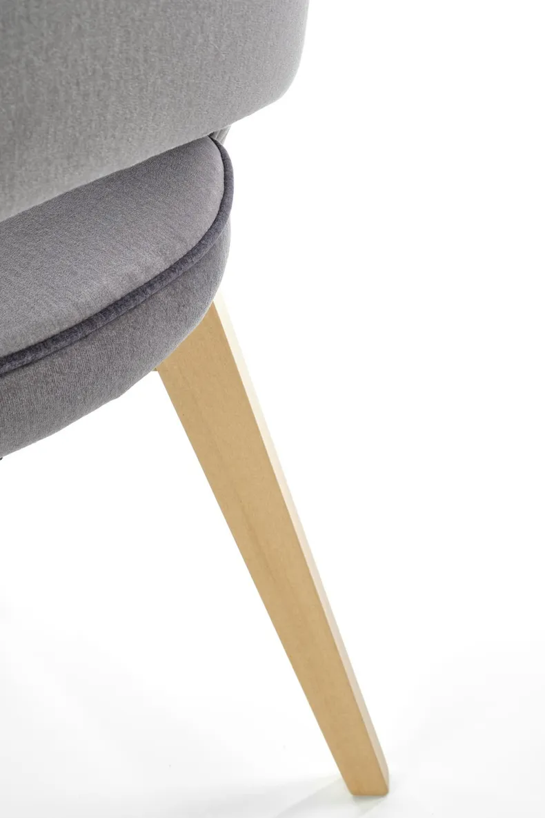 Кухонный стул бархатный HALMAR MARINO Velvet, серый MONOLITH 85 / дуб медовый фото №5