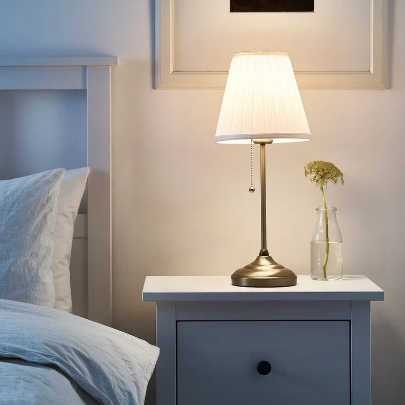 IKEA ÅRSTID ОРСТІД, настільна лампа, латунь/білий 303.213.73 фото №2