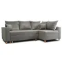 Угловой диван бархатный MEBEL ELITE MARKUS Velvet, 238 см, серый (правый) фото