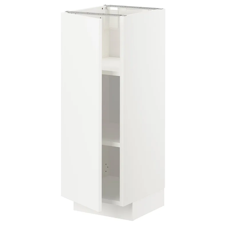 IKEA METOD МЕТОД, напольный шкаф с полками, белый / белый, 30x37 см 094.666.69 фото №1