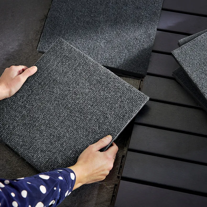 IKEA RUNNEN РУННЕН, підлогове покриття для вулиці, темно-сіра тканина, 0.81 m² 405.577.99 фото №4