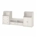 IKEA HAUGA ХАУГА, комбінація шаф для телевізора, білий, 277x46x116 см 993.884.36 фото thumb №1