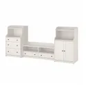 IKEA HAUGA ХАУГА, комбинация для хранения / под ТВ, белый, 277x46x116 см 993.884.36 фото thumb №1