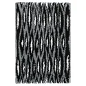 IKEA BULLERREMSA БУЛЛЕРРЕМСА, килим, довгий ворс, чорний сірий / білий, 133x195 см 705.543.89 фото thumb №1