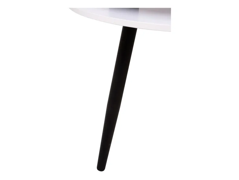 Стол обеденный BRW Fredo, 90 см, белый/черный BIALY фото №2