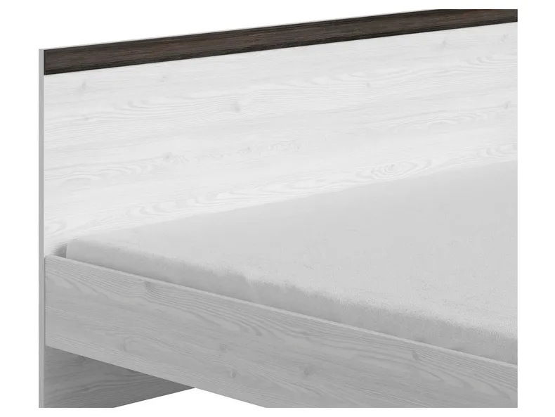 BRW Ліжко Porto 160x200 з модрини sibiu light, світла модрина сибіу / сосна ларіко LOZ/160-MSJ фото №3