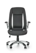 Крісло комп'ютерне офісне обертове HALMAR SATURN чорний, екошкіра перфорована фото thumb №7