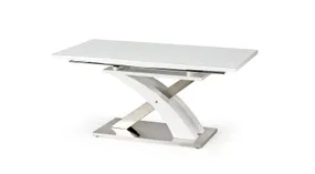 Розкладний кухонний стіл HALMAR SANDOR 2 160-220x90 см білий фото