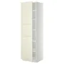 IKEA METOD МЕТОД, висока шафа із полицями, білий / БУДБІН кремово-білий, 60x60x200 см 994.639.92 фото