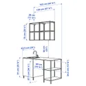 IKEA ENHET ЕНХЕТ, кухня, антрацит / білий, 163x63.5x222 см 993.372.82 фото thumb №3