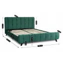 Кровать двуспальная бархатная MEBEL ELITE LINO Velvet, 160x200 см, Зеленый фото thumb №9