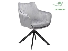 Кухонний стілець оксамитовий SIGNAL AZALIA Velvet, Bluvel 14 - сірий фото