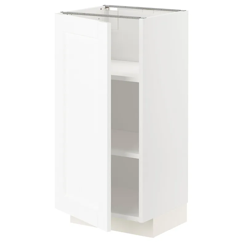 IKEA METOD МЕТОД, напольный шкаф с полками, белый Энкёпинг / белая имитация дерева, 40x37 см 494.733.71 фото №1