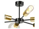 BRW Потолочный светильник Starla 6-гранный стальной золотой 086134 фото thumb №2