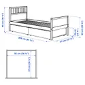 IKEA SMYGA СМИГА, каркас кровати с ящиками, светло-серый, 90x200 см 594.441.42 фото thumb №6
