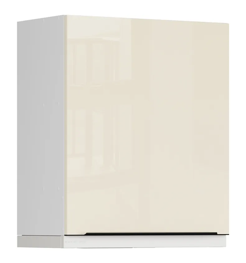 BRW Верхний кухонный шкаф Sole L6 60 см с вытяжкой слева магнолия жемчуг, альпийский белый/жемчуг магнолии FM_GOO_60/68_L_FAMI-BAL/MAPE/BI фото №2