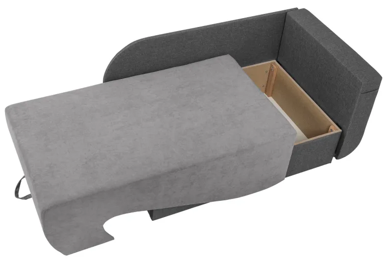 BRW Двоспальний диван-ліжко Cerro з ящиком для зберігання сірий, Soro 90 Grey/Sawana 05 Grey SO2-CERRO-LX_1DL_P-G2_BAE015 фото №6