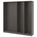 IKEA PAX ПАКС, 3 каркаси гардероба, темно-сірий, 200x35x201 см 594.321.82 фото thumb №1