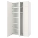 IKEA PLATSA ПЛАТСА, гардеробна шафа з 9 дверцятами, білий / ФОННЕС білий, 140x57x261 см 694.243.32 фото thumb №1