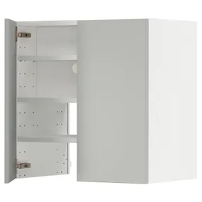 IKEA METOD МЕТОД, настінн шаф д / витяжки з полиц / дверц, білий / Хавсторп світло-сірий, 60x60 см 095.390.29 фото