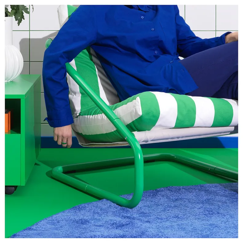 IKEA ÖNNESTAD ЕННЕСТАД, крісло, Радбин білий / зелений 095.544.68 фото №3