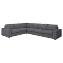 IKEA VIMLE ВІМЛЕ, кутовий диван, 5-місний, з широкими підлокітниками / ГУННАРЕД класичний сірий 394.018.03 фото thumb №1