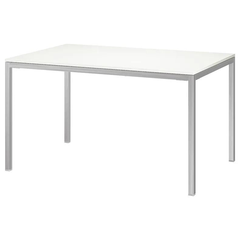 IKEA TORSBY ТОРСБИ, стол, хромированный / глянцевый белый, 135x85 см 399.318.45 фото №1