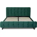 Кровать двуспальная бархатная MEBEL ELITE LINO Velvet, 160x200 см, Зеленый фото thumb №1