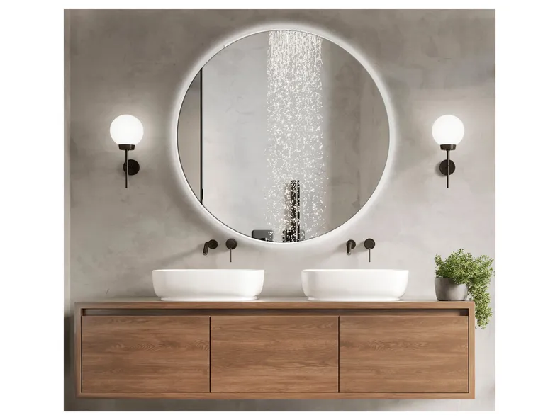 BRW Светодиодное настенное зеркало для ванной комнаты Luna 60 см 094551 фото №2