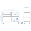 IKEA BESTÅ БЕСТО, тумба для телевізора з дверцятами, чорний/коричневий/Lappviken/Stubbarp світло-сірий/бежевий, 120x42x74 см 094.204.88 фото thumb №8