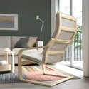 IKEA POÄNG ПОЕНГ, крісло, березовий шпон / КНІСА світло-бежевий 392.407.87 фото thumb №4