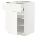 IKEA METOD МЕТОД / MAXIMERA МАКСИМЕРА, напольный шкаф с ящиком / дверцей, белый / Вальстена белый, 60x60 см 095.072.07 фото thumb №1