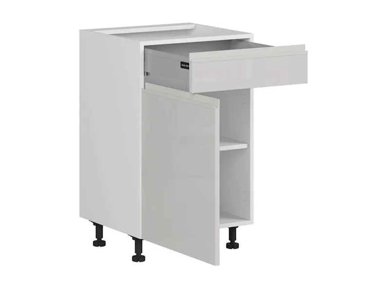 BRW Базовый шкаф Sole для кухни 50 см левый с ящиками бесшумного закрывания светло-серый глянец, альпийский белый/светло-серый глянец FH_D1S_50/82_L/STB-BAL/XRAL7047 фото №3
