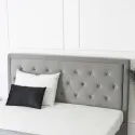 Кровать двуспальная бархатная MEBEL ELITE CROS Velvet, 160x200 см, Серый фото thumb №6