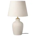 IKEA BLIDVÄDER БЛІДВЕДЕР, настільна лампа, кремова кераміка / бежевий, 50 см 805.012.58 фото thumb №1